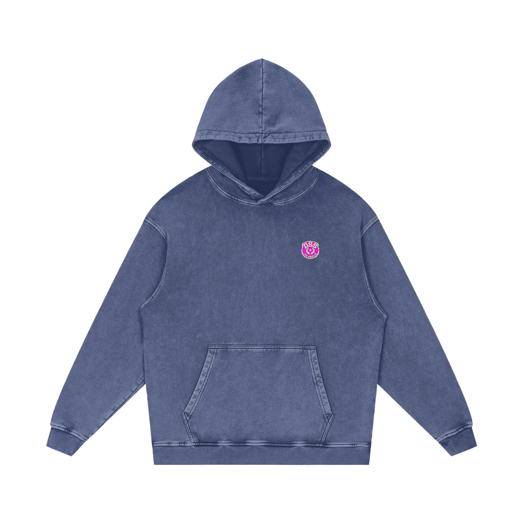 Doggy Style Societ- Varsity Vintage print- Luxury Snow Washed Loose Cotton Hoodie