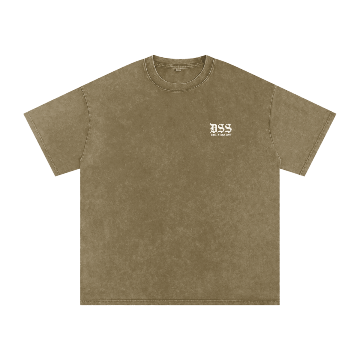 DSS LA Arch Oversized Snow Washed Tee - Washed Black - Bone-LA Rue