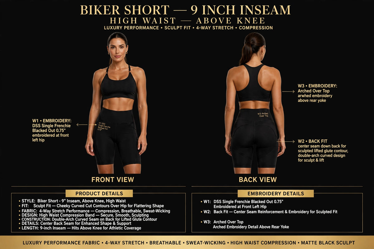 Short ciclista Sculpt - 22,86 cm de entrepierna