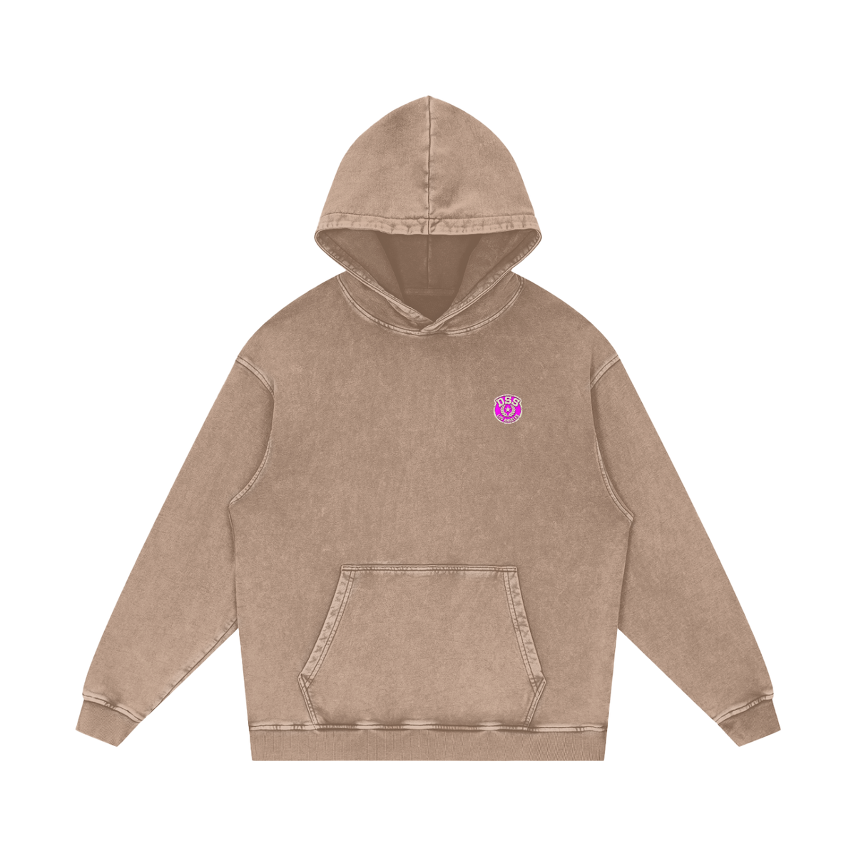 Doggy Style Societ- Varsity Vintage print- Luxury Snow Washed Loose Cotton Hoodie