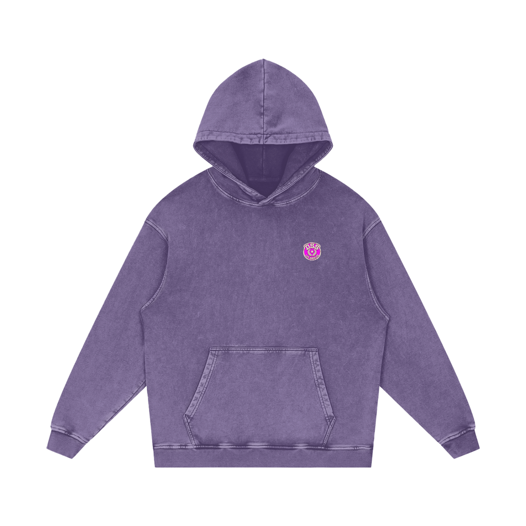 Doggy Style Societ- Varsity Vintage print- Luxury Snow Washed Loose Cotton Hoodie